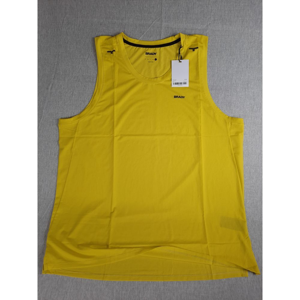 Brady Men 2XL Pullover Lightweight Stretch Run Tank Tops Sulphur Yellow Poyester